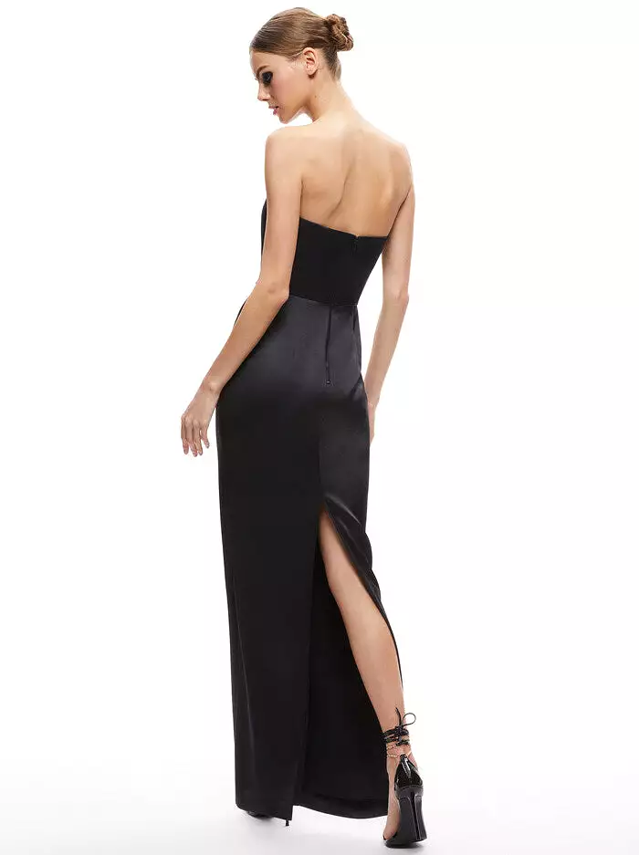 Alice + Olivia - Doreen Strapless Maxi Dress - Black