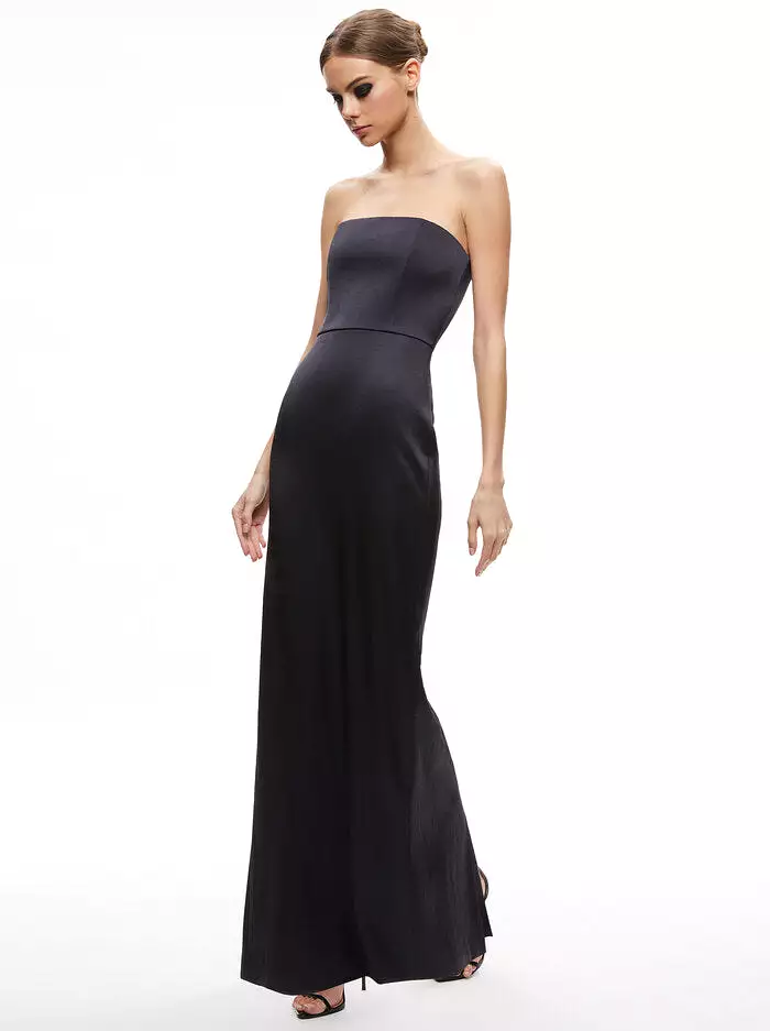 Alice + Olivia - Doreen Strapless Maxi Dress - Black