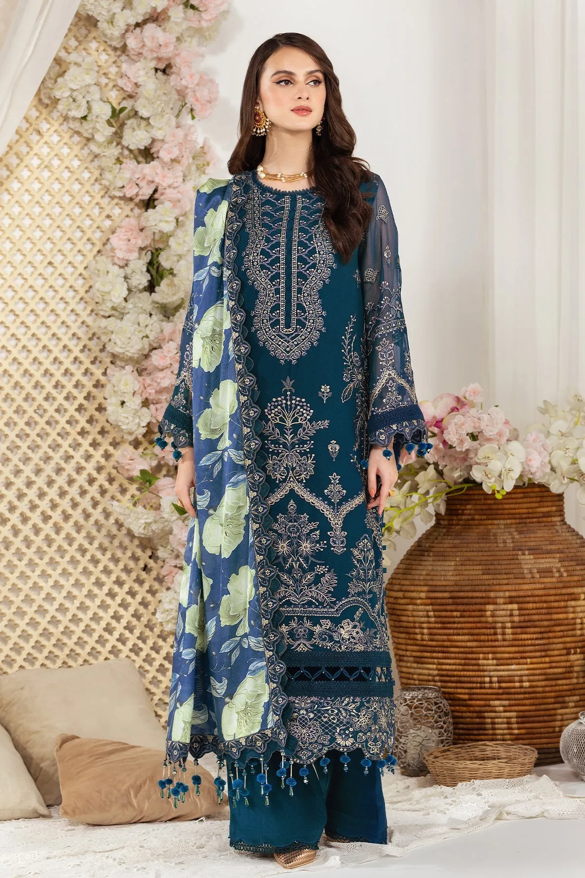 Alizeh Fashion Dhaagay Luxury Chiffon Unstitched 3 Piece Suit 08-ZAIR