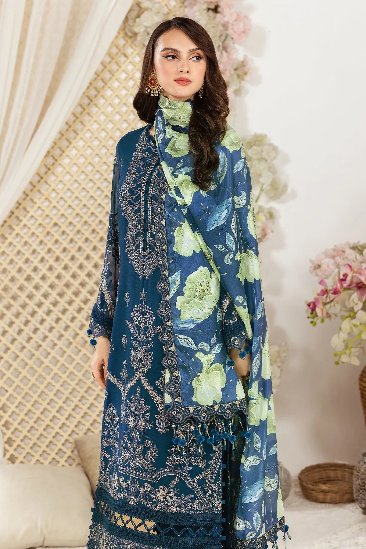 Alizeh Fashion Dhaagay Luxury Chiffon Unstitched 3 Piece Suit 08-ZAIR