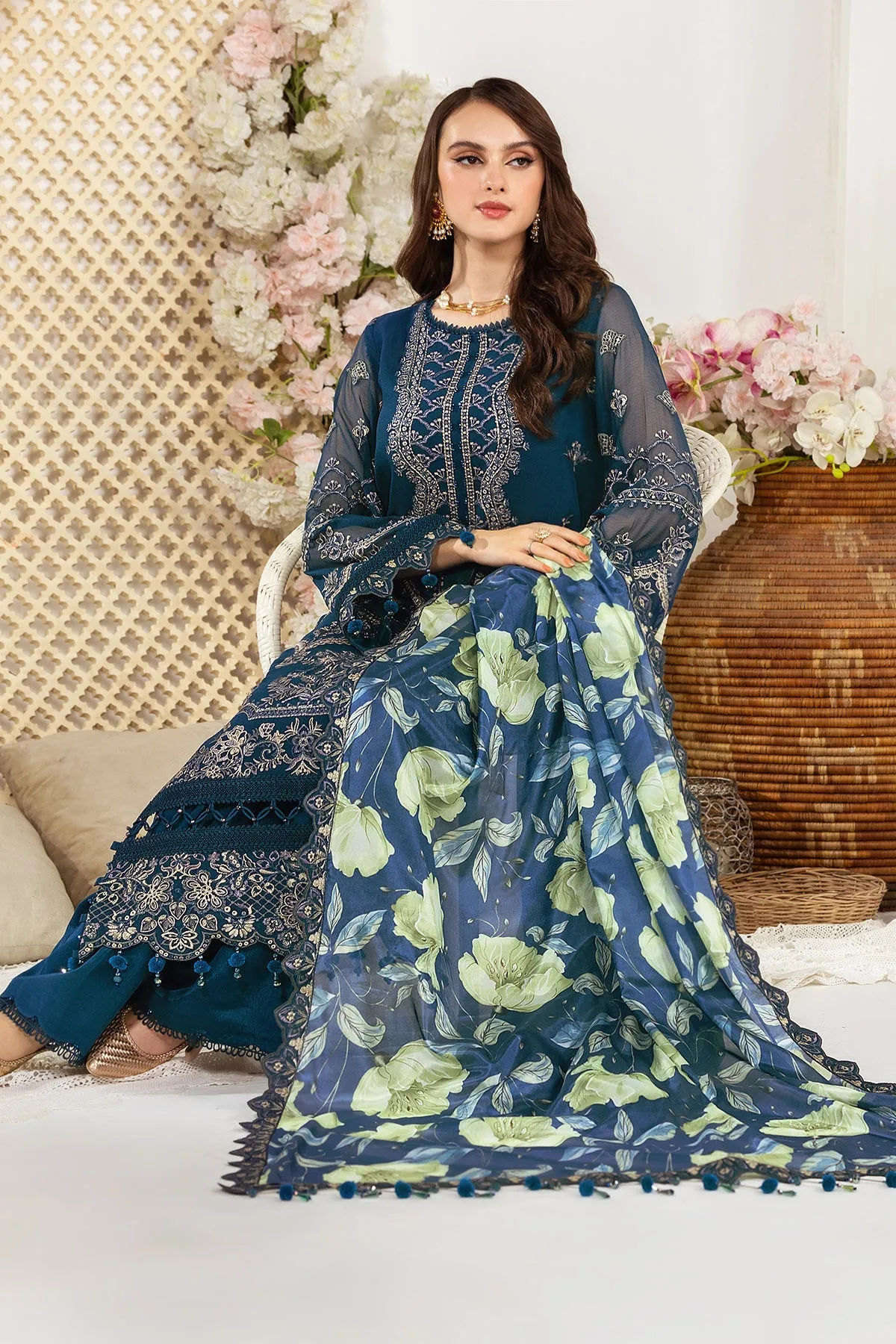 Alizeh Fashion Dhaagay Luxury Chiffon Unstitched 3 Piece Suit 08-ZAIR