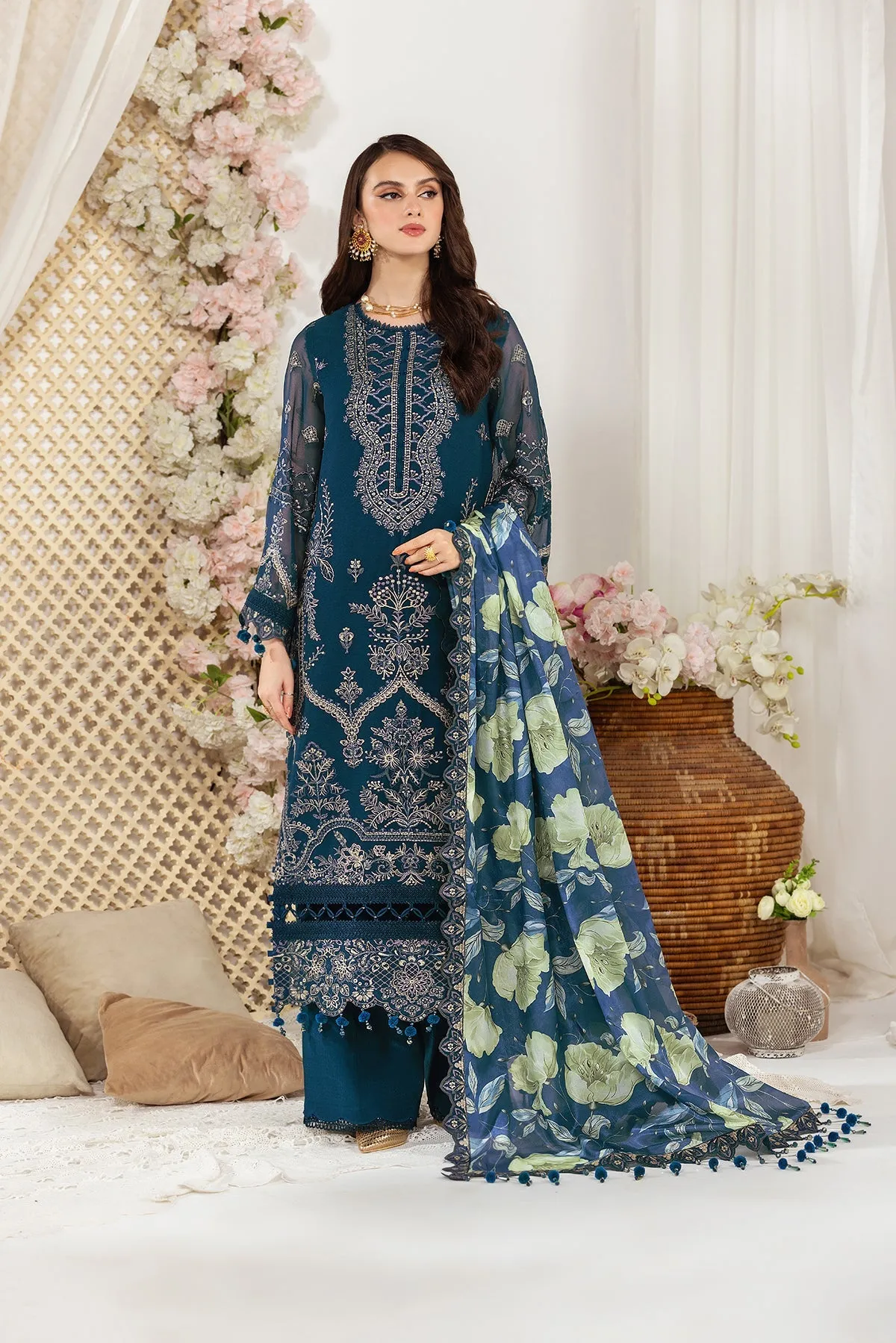 Alizeh Fashion Dhaagay Luxury Chiffon Unstitched 3 Piece Suit 08-ZAIR