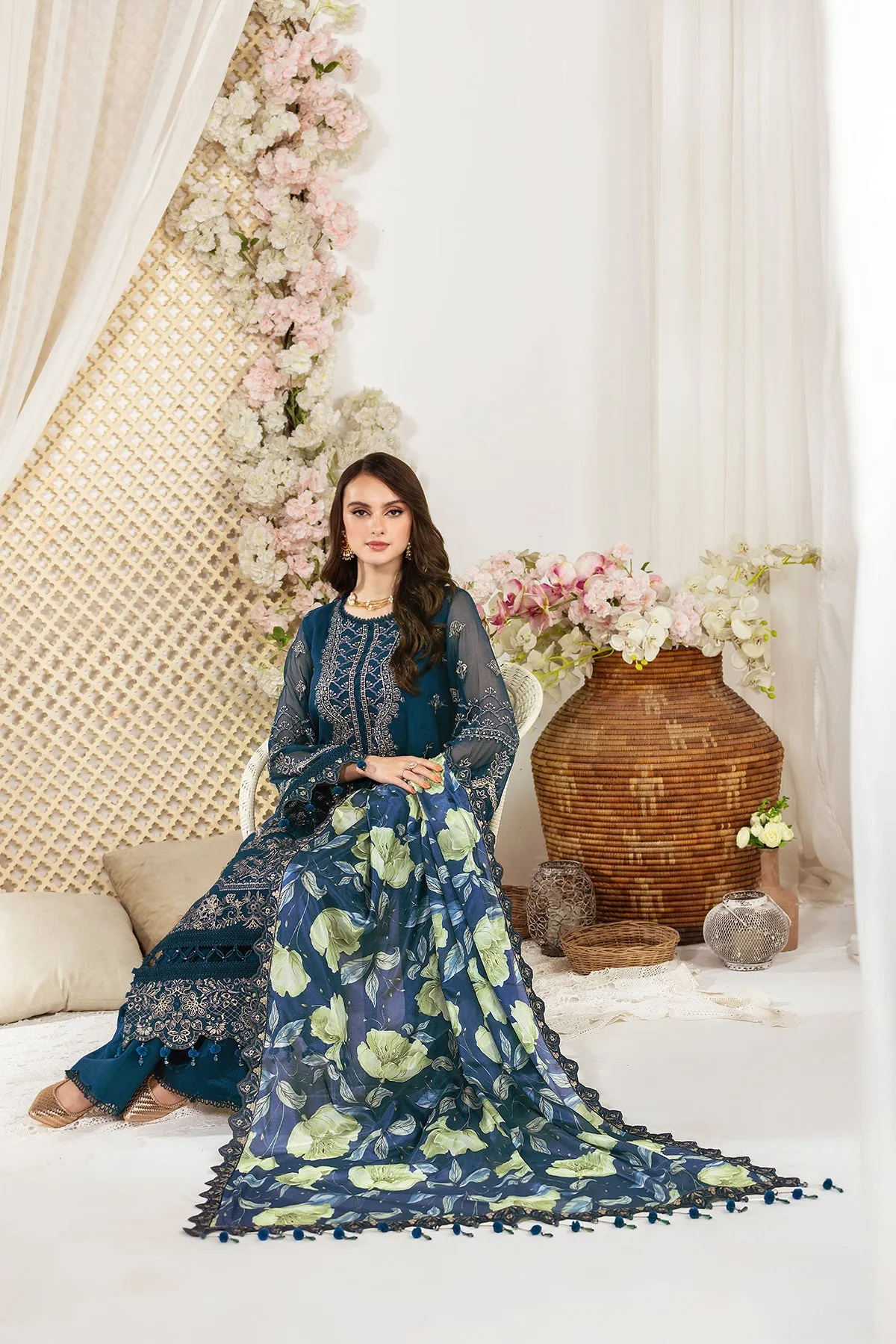 Alizeh Fashion Dhaagay Luxury Chiffon Unstitched 3 Piece Suit 08-ZAIR