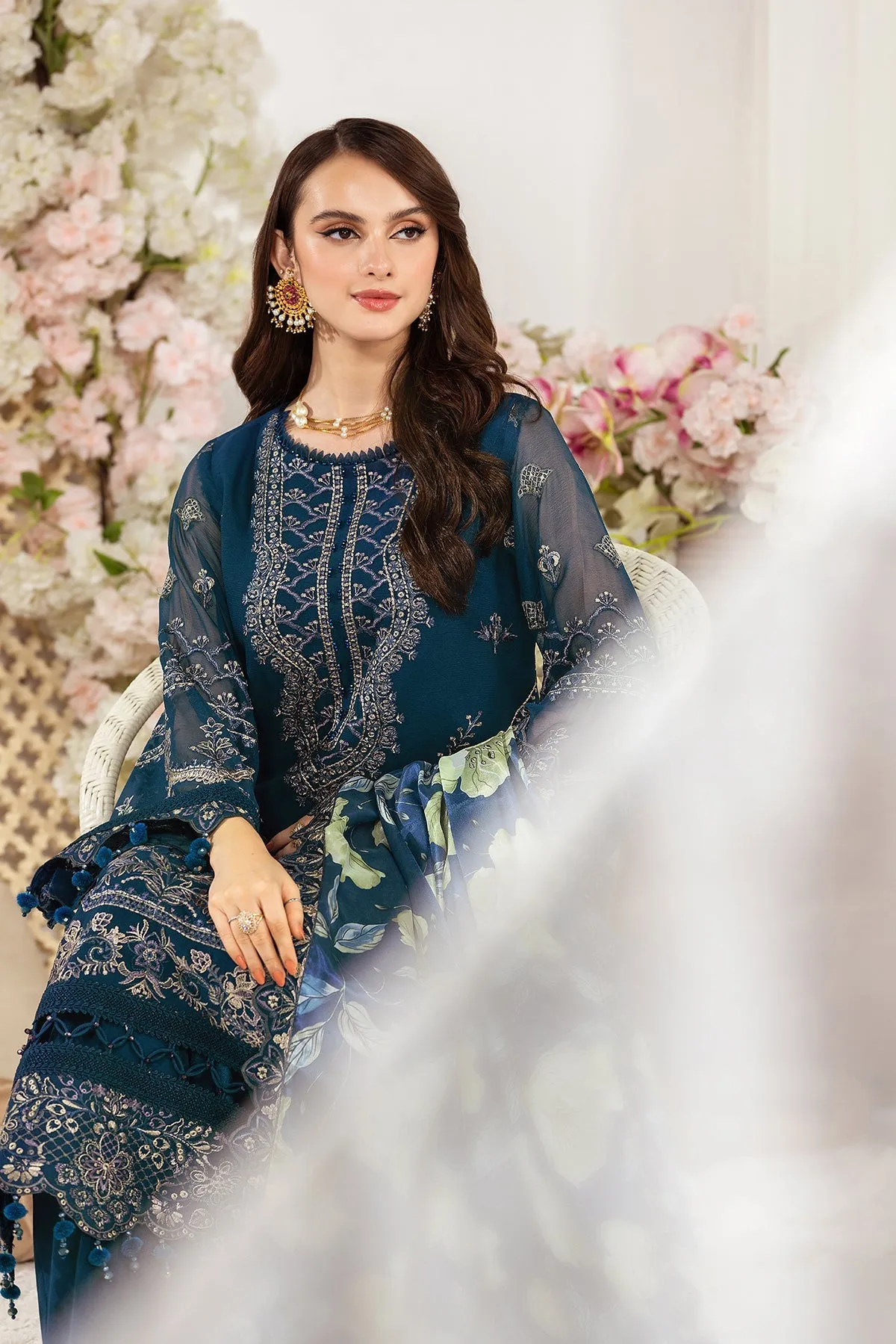 Alizeh Fashion Dhaagay Luxury Chiffon Unstitched 3 Piece Suit 08-ZAIR