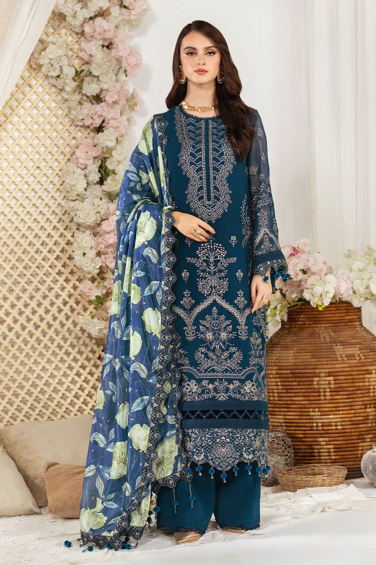 Alizeh Fashion Dhaagay Luxury Chiffon Unstitched 3 Piece Suit 08-ZAIR