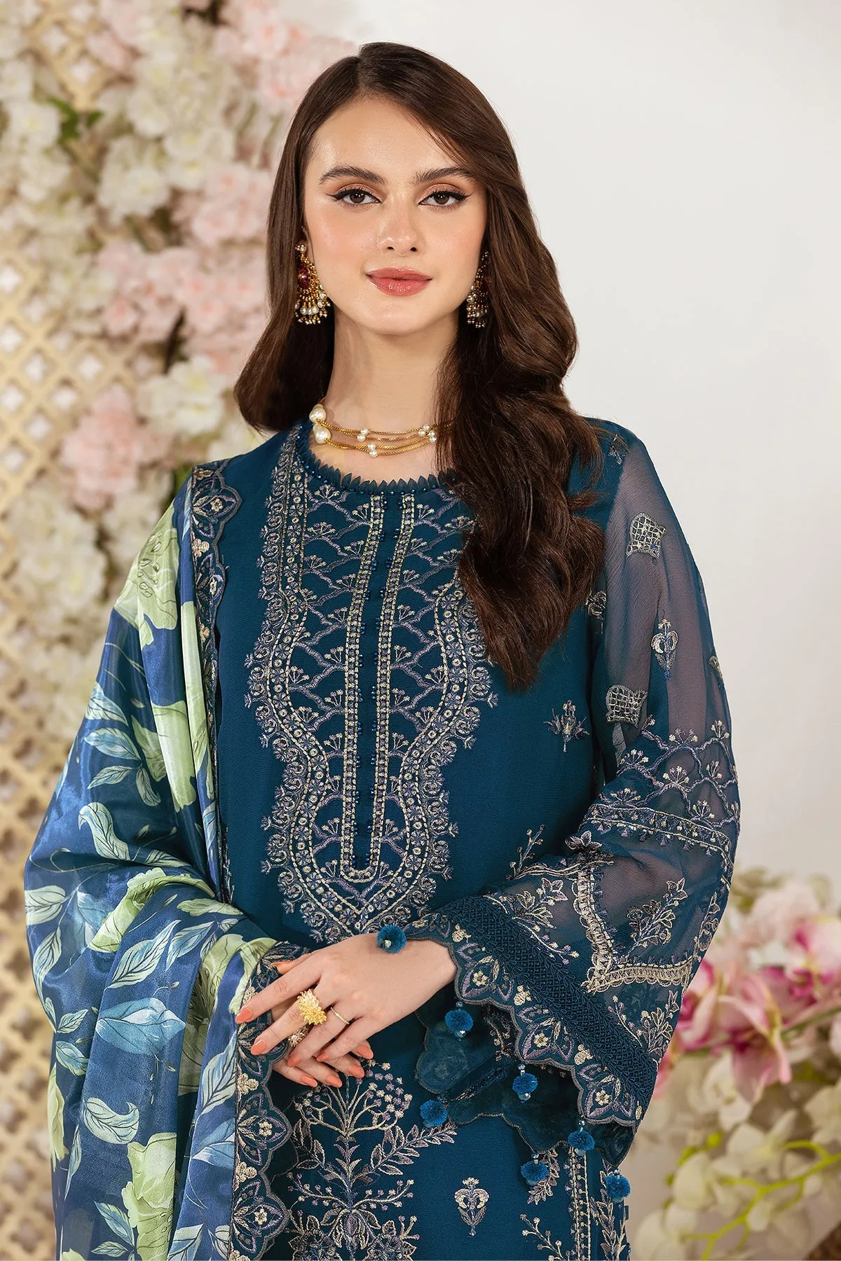 Alizeh Fashion Dhaagay Luxury Chiffon Unstitched 3 Piece Suit 08-ZAIR