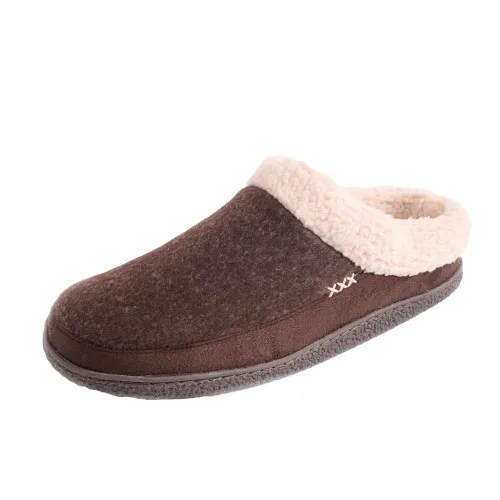 Alpine Swiss Paul Mens Memory Foam Fleece Clog Slippers House Shoes