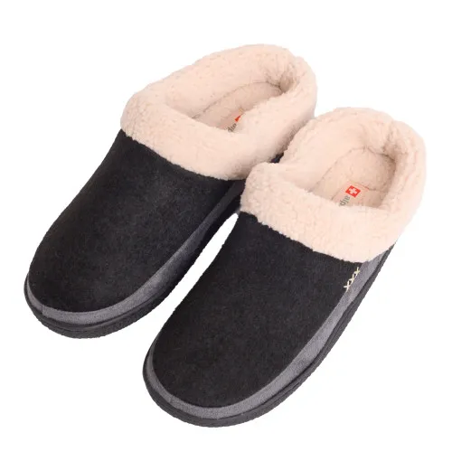 Alpine Swiss Paul Mens Memory Foam Fleece Clog Slippers House Shoes