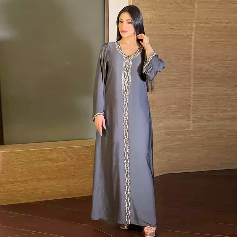 Arabic Dubai Abayas For Women Moroccan Caftan Evening Dress Eid Mubarak Islam Clothing Kimono Boubou Djellaba Femme S3623967