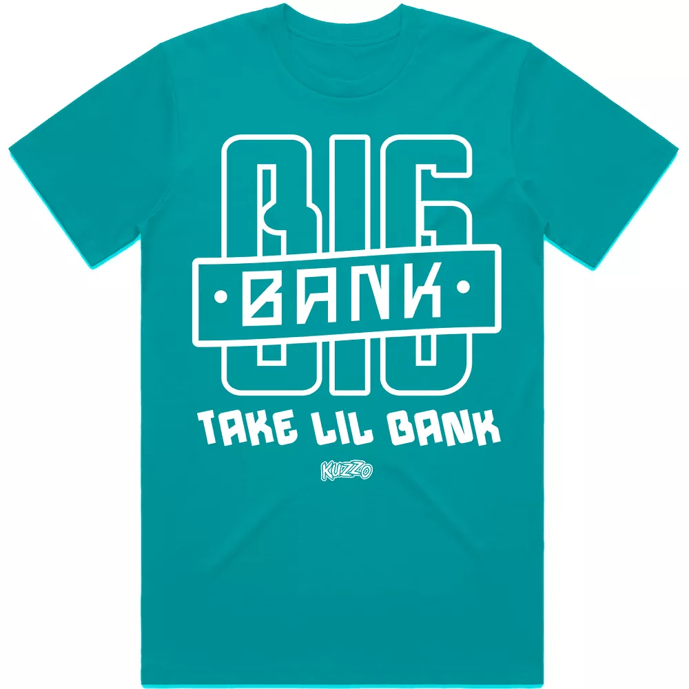 BIG BANK : Teal Sneaker Tees Shirt (white ink)