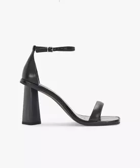 Black leather Fayla heel