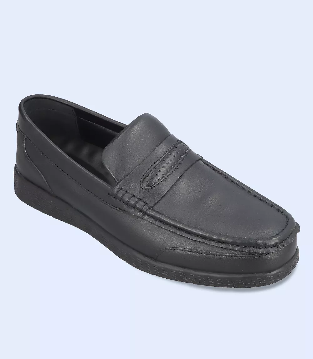 BM5233-BLACK-Men Driving Moccasins