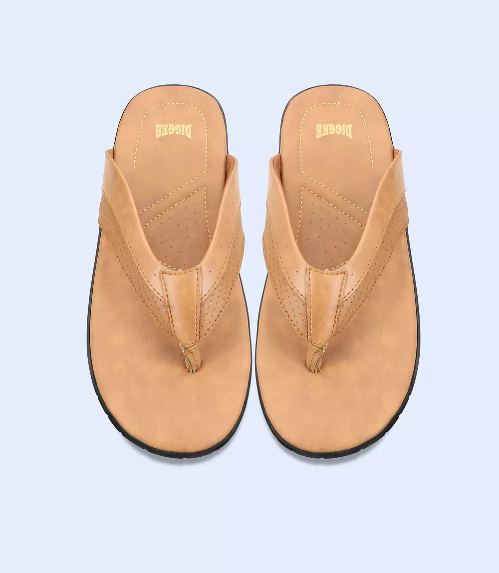 BM5558-TAN-Men Casual Chappal