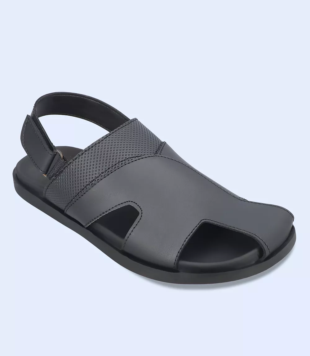 BM5673-BLACK-Men Casual Sandal