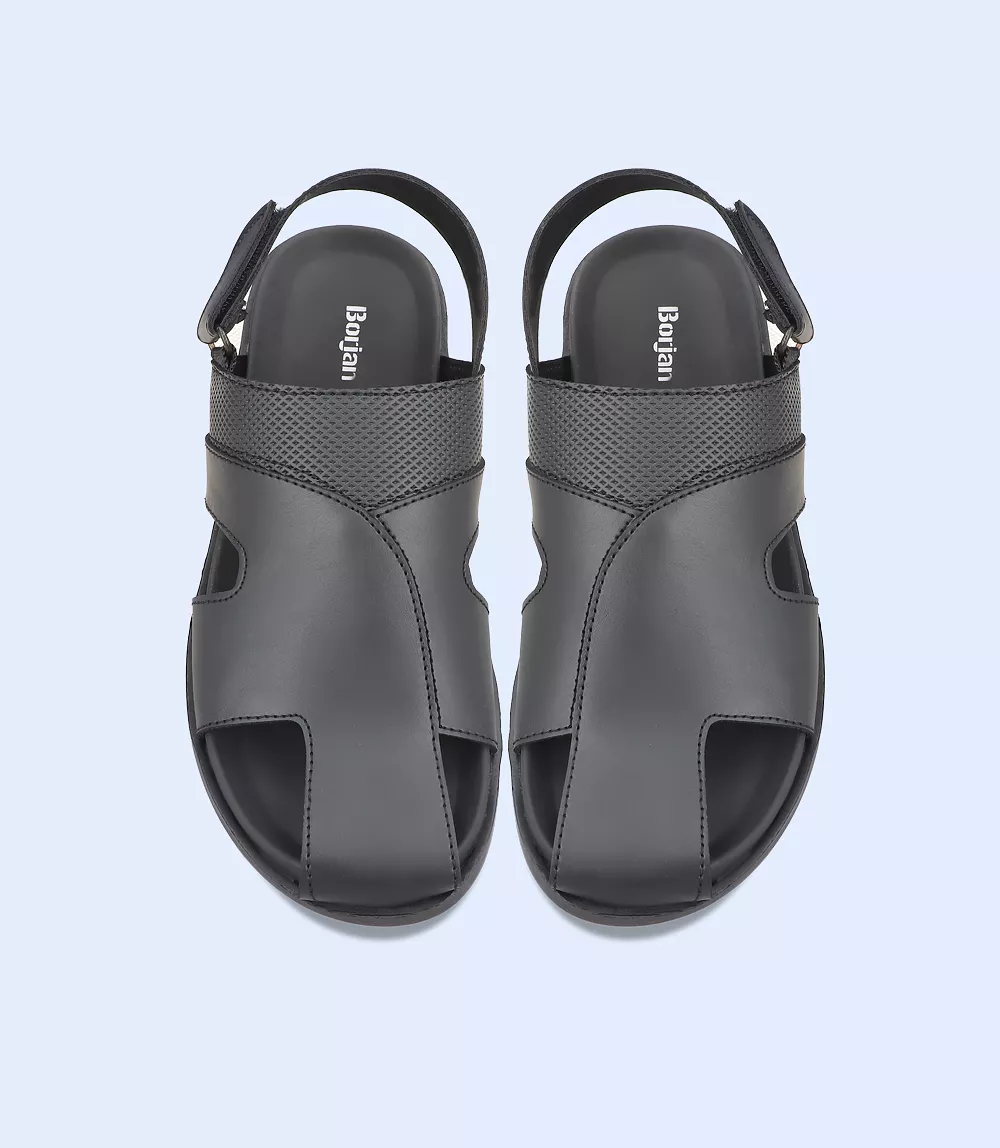 BM5673-BLACK-Men Casual Sandal