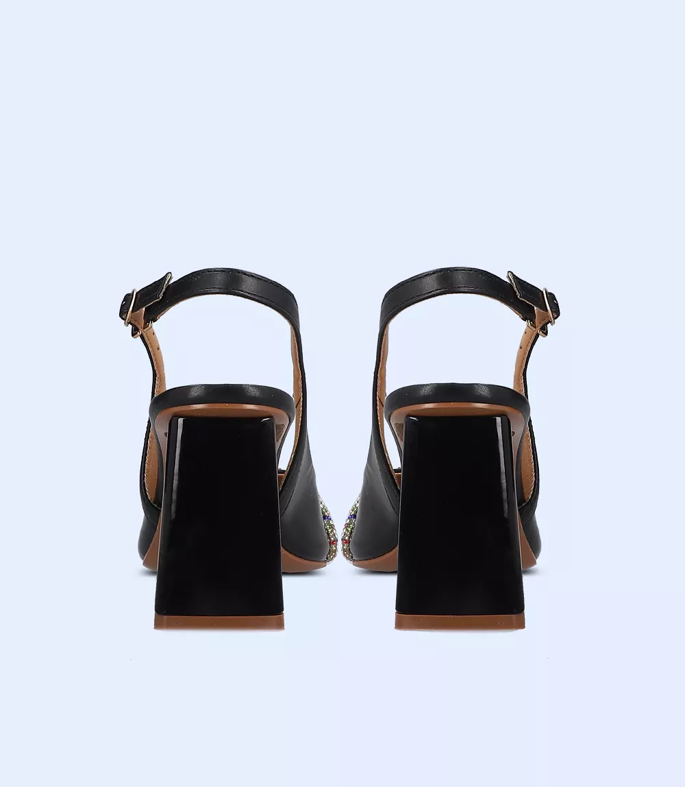 BW8172-BLACK-Women Casual Sling Backs