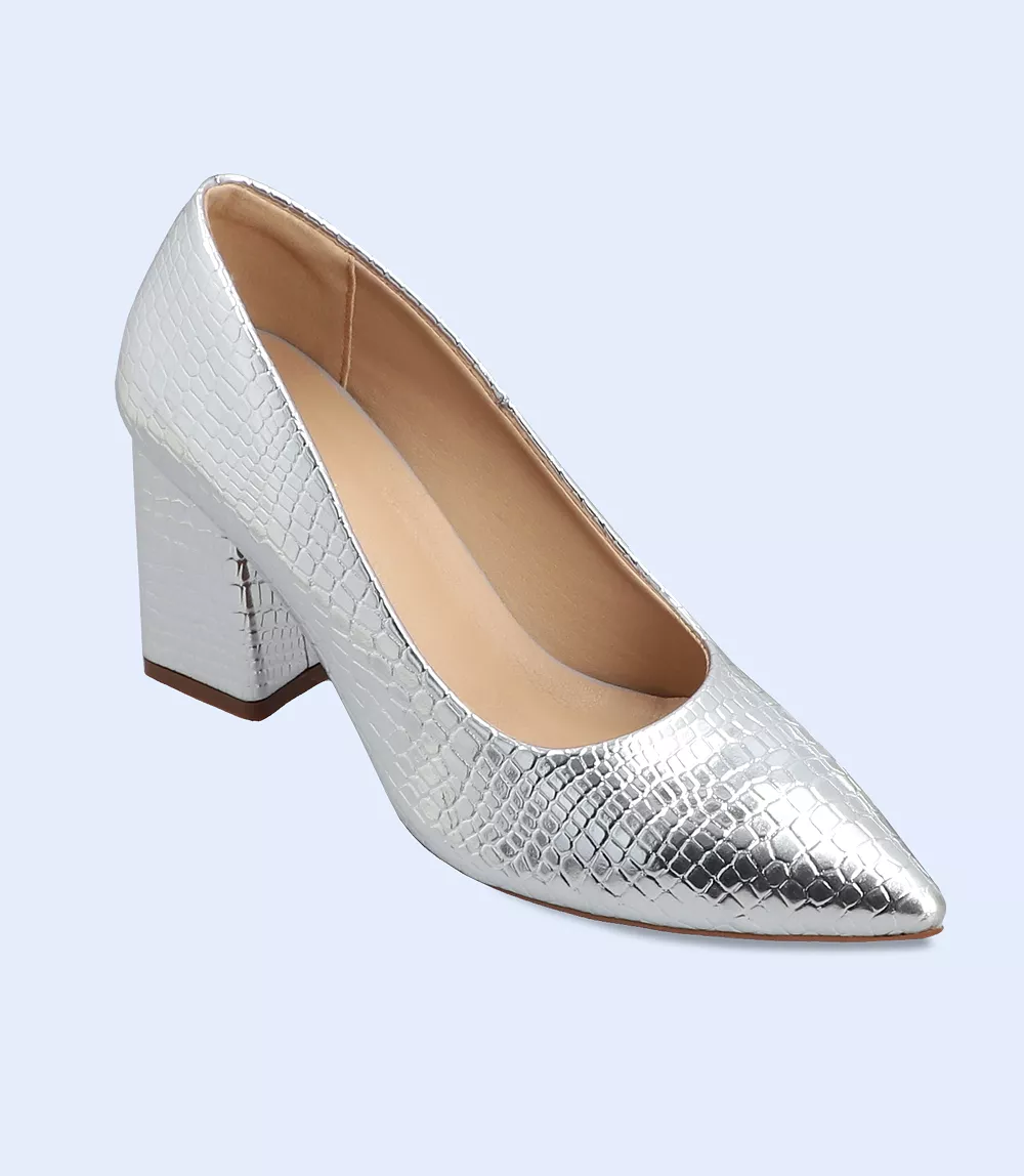 BW8616-SILVER-Women Casual Court Shoes