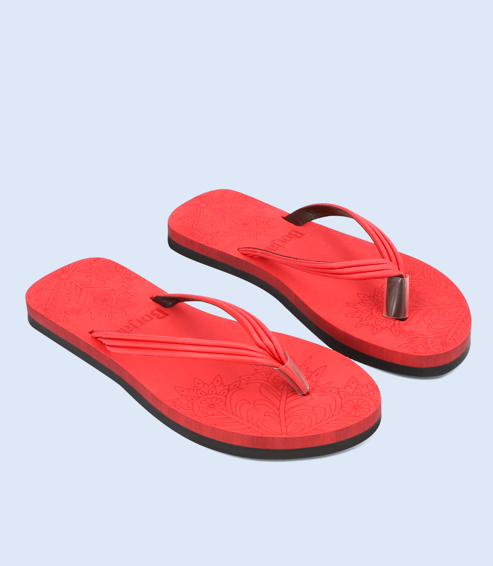 BW9277-RED-Women Flipflop