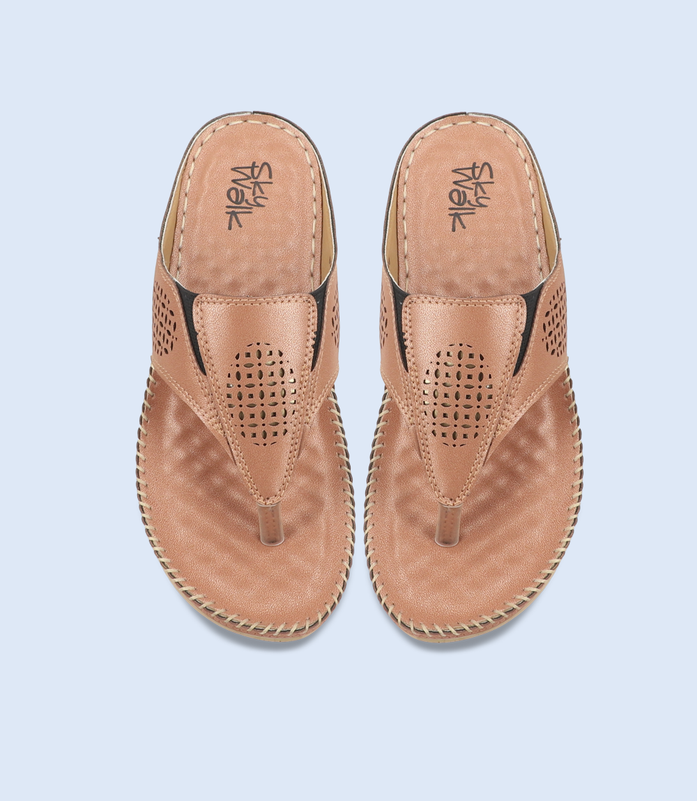 BW9853-TAN-Women Chappal