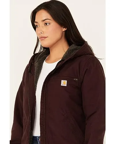 Carhartt Women's Loose Fit Washed Duck Sherpa Lined Jacket