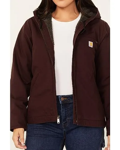 Carhartt Women's Loose Fit Washed Duck Sherpa Lined Jacket