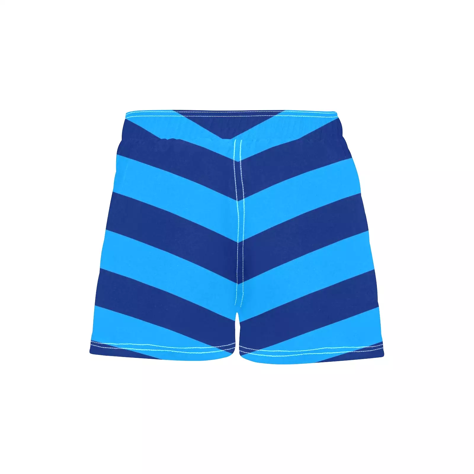 chevron blue striped print Women's Casual Board Shorts (Model L54)