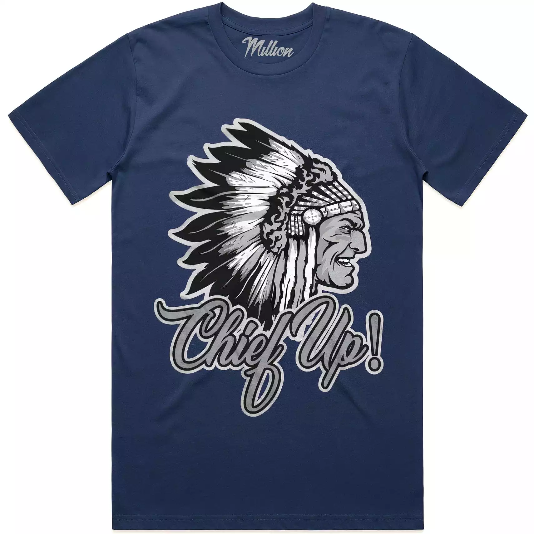 CHIEF UP : Navy Blue Sneaker Tees Shirt