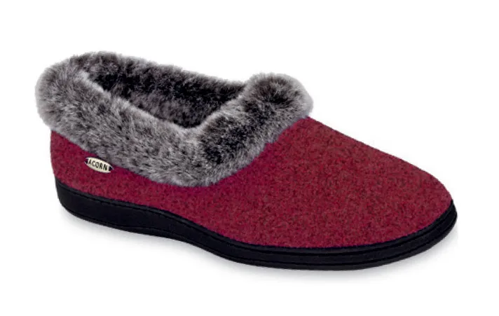 Chinchilla Collar Women Wide Slippers