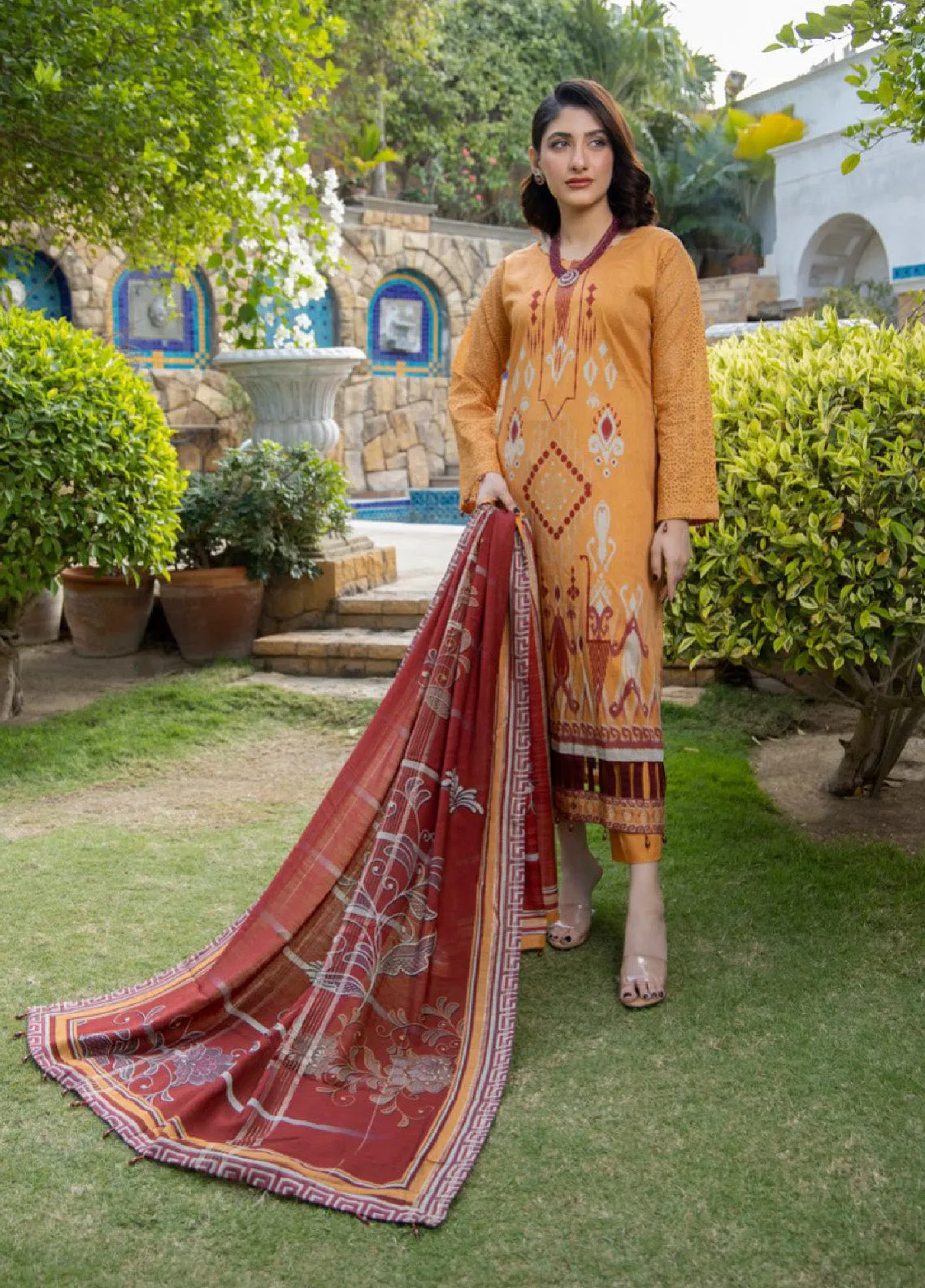 Chittyan Kalaiyaan By Schick Embroidered Lawn Unstitched 3 Piece Suit - SDH24CK 01