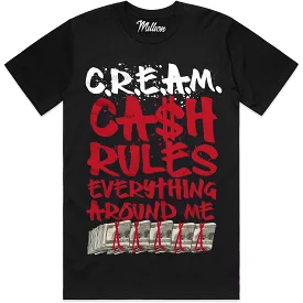 CREAM (Red) : Black Sneaker Tees Shirt