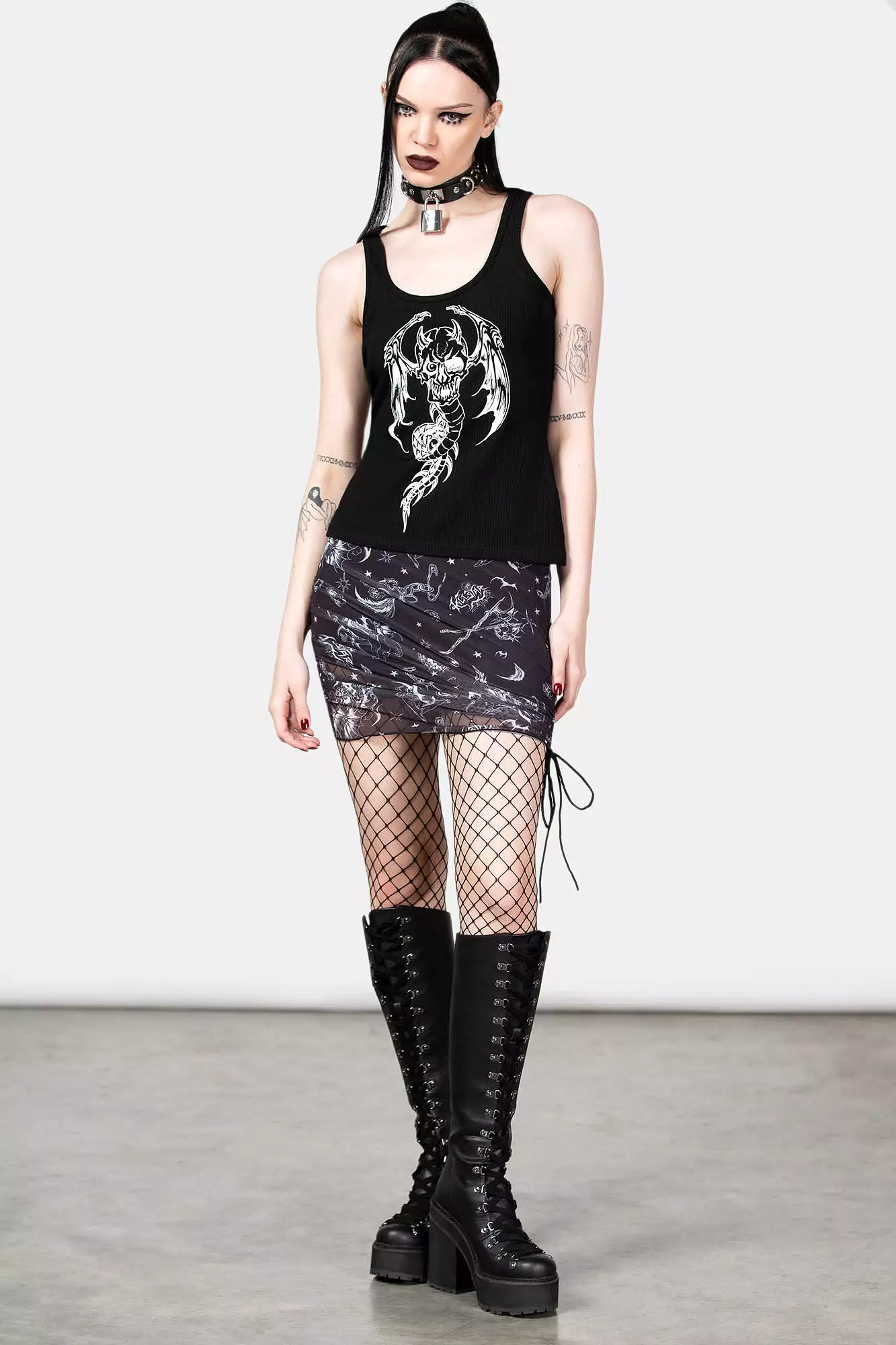 Dazed Skull Mini Skirt