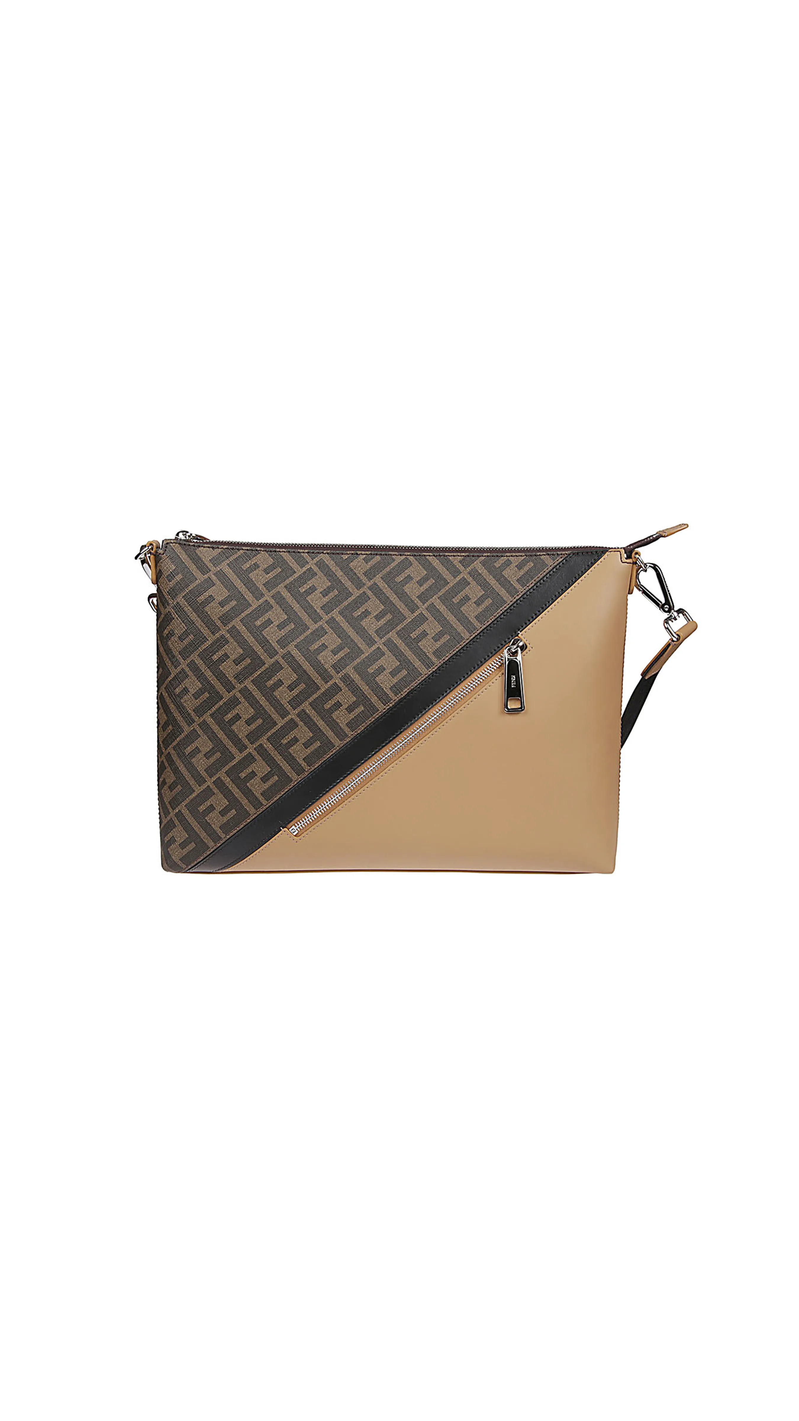 Fendi Diagonal Messenger - Brown