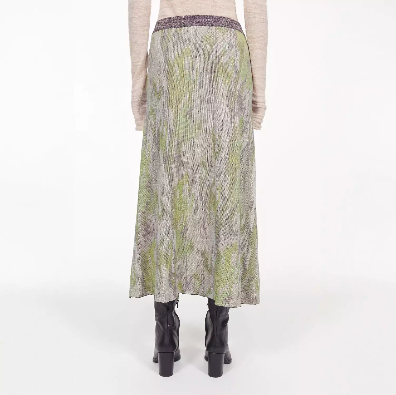 FLORA JAQUARD KNITTED SKIRT