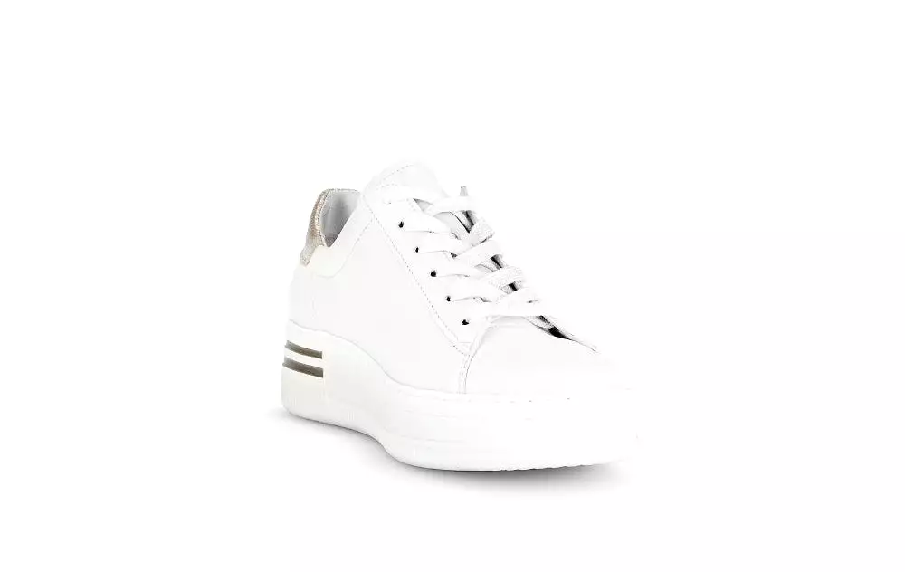 GABOR White Gold Platform Trainer