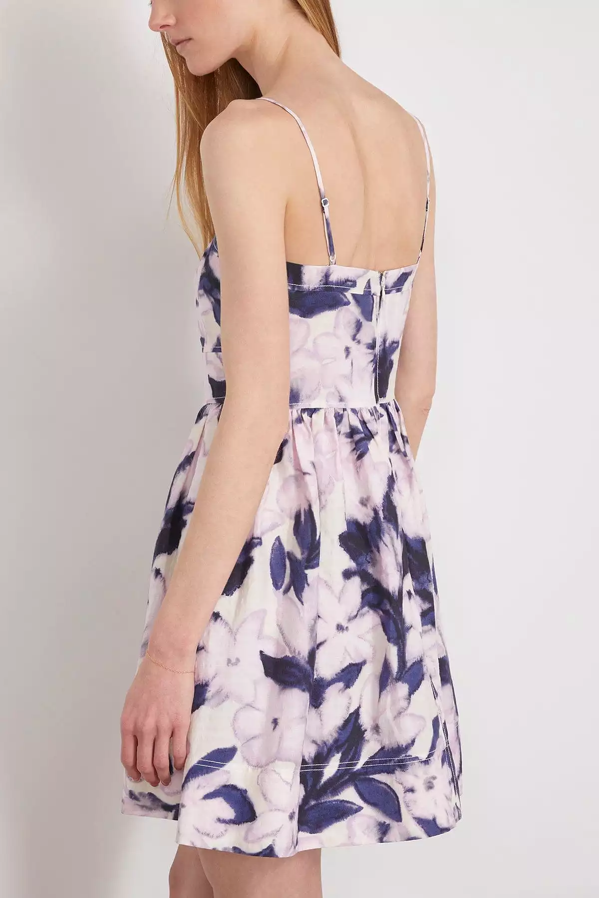 Gellar Dress in Lilac/Off White Multi