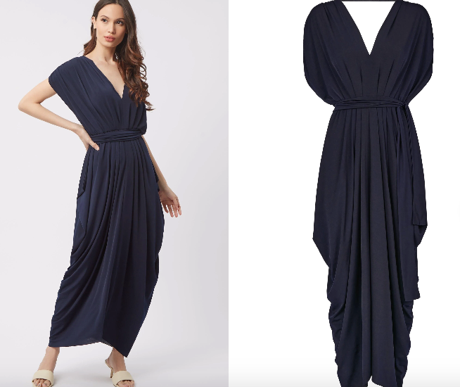 Grecian Pleated Maxi Dress