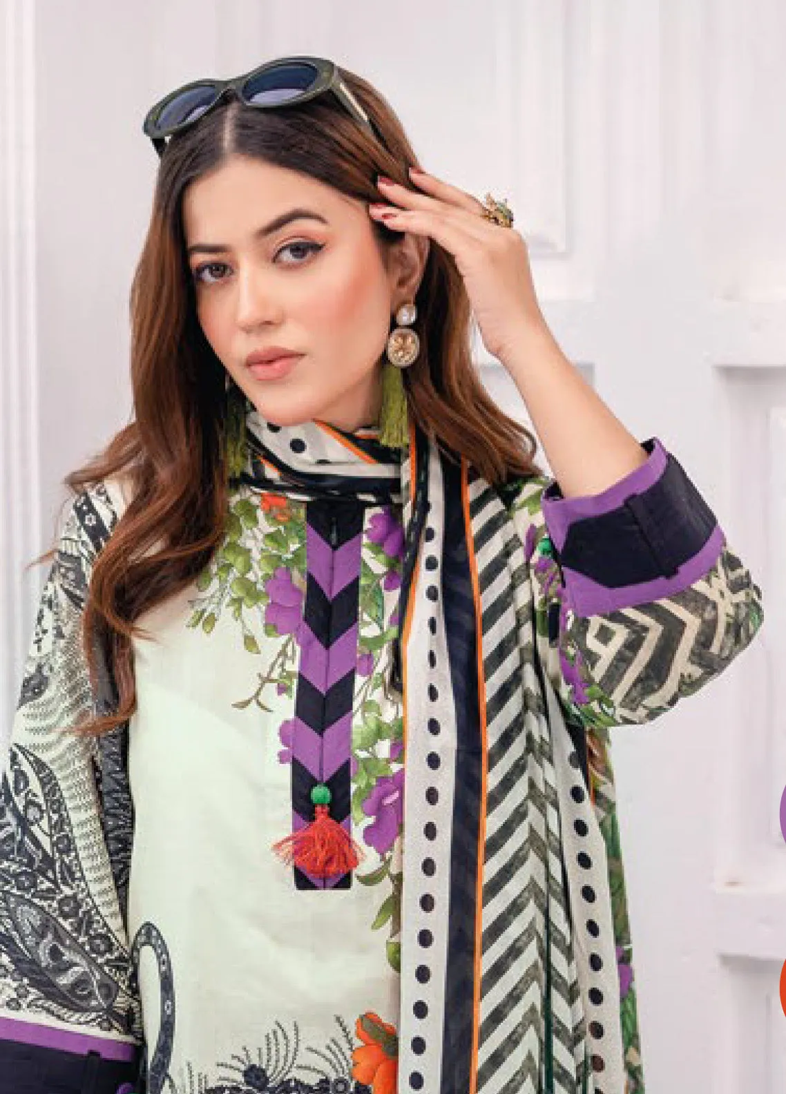 Gul Ahmed Printed Lawn Unstitched 3 Piece Suit - GA24EL CL-42171