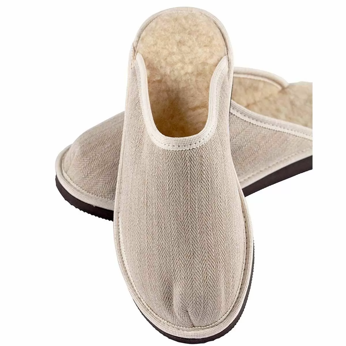 Hemp & Merino Wool slippers - Natural