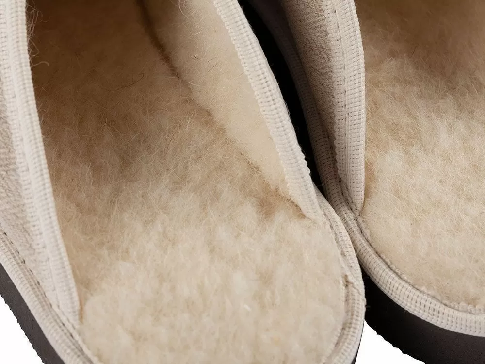 Hemp & Merino Wool slippers - Natural