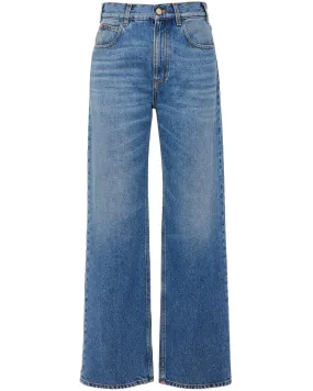 High Rise Wide Leg Boyfriend Jean in Foggy Blue