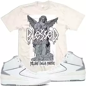 Jordan Retro 2 Neutral Grey 2s Sneaker Tees Shirts to Match : Blessed Angel