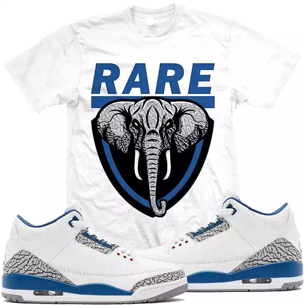 Jordan Retro 3 Wizard 3s Sneaker Tees Shirt to Match : Rare Elephant