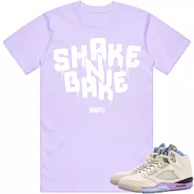 Jordan Retro 5 DJ Khaled Sail Violet 5s : Sneaker Shirt to Match - SHAKE N BAKE