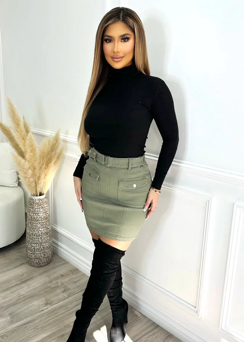 Just Like That Skirt Olive