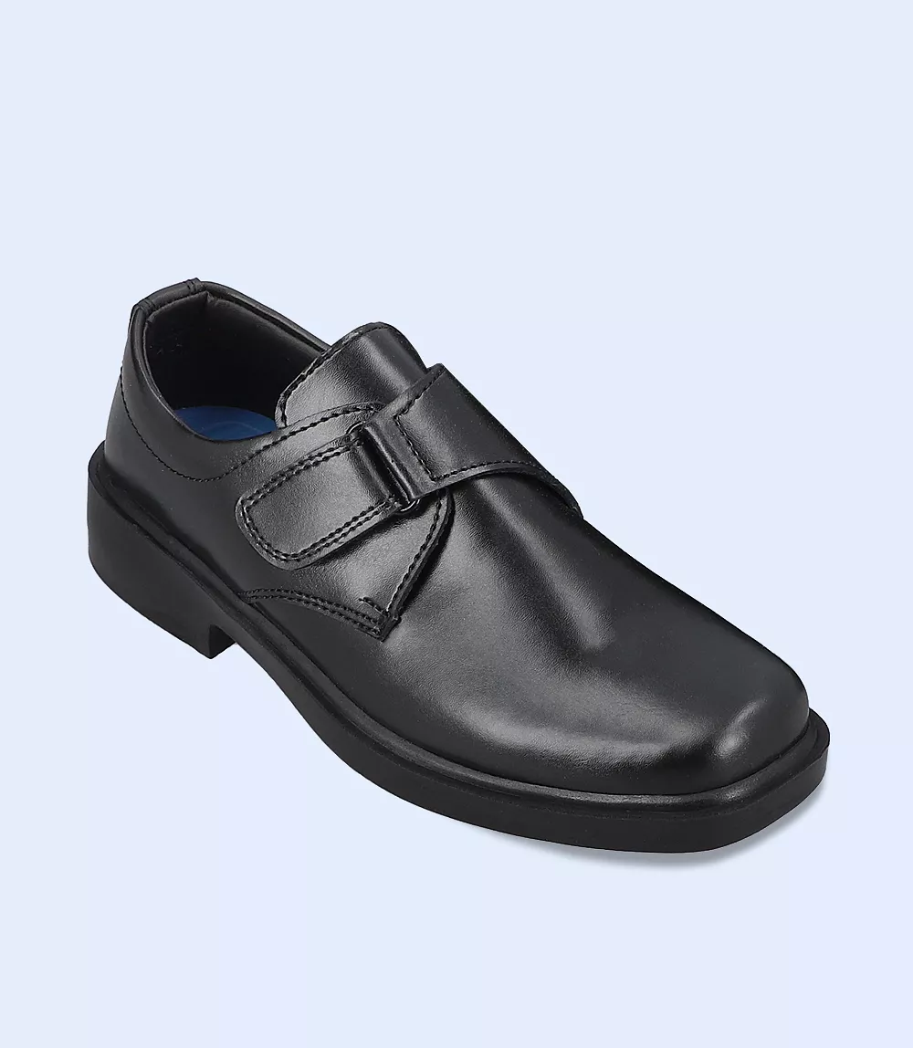 KB0147-BLACK-School Shoes For Boys