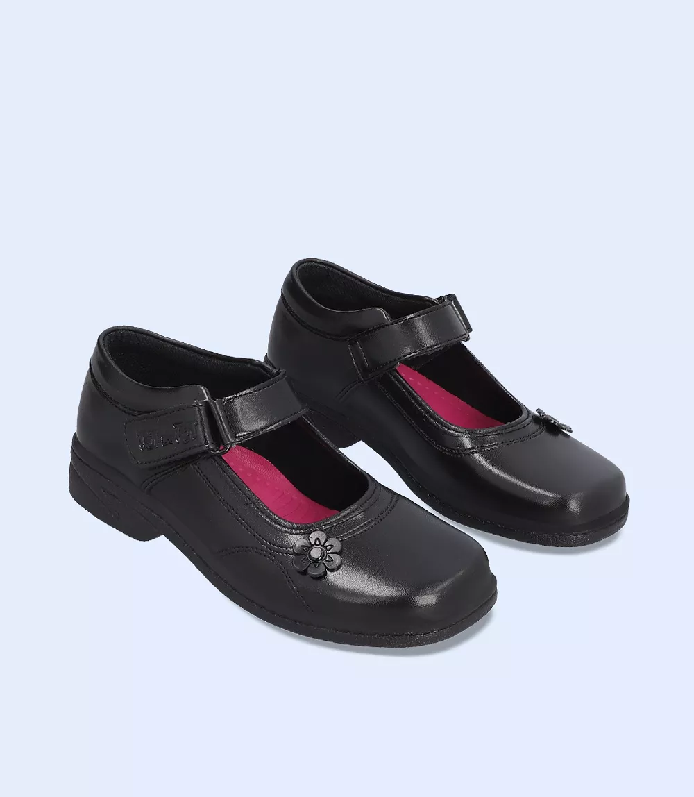 KG0014-BLACK-Girls Casual School Shoes