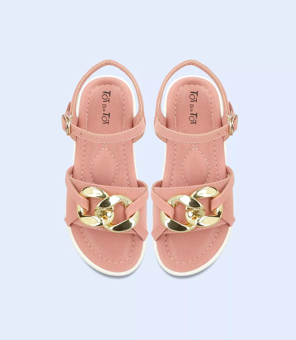 KG0097-PINK-Girls Casual Sandal