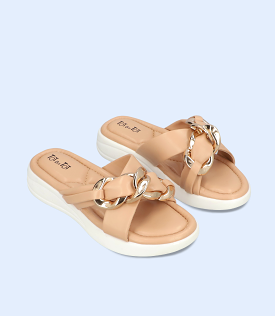 KG0098-PEACH-Girls Casual Slipper