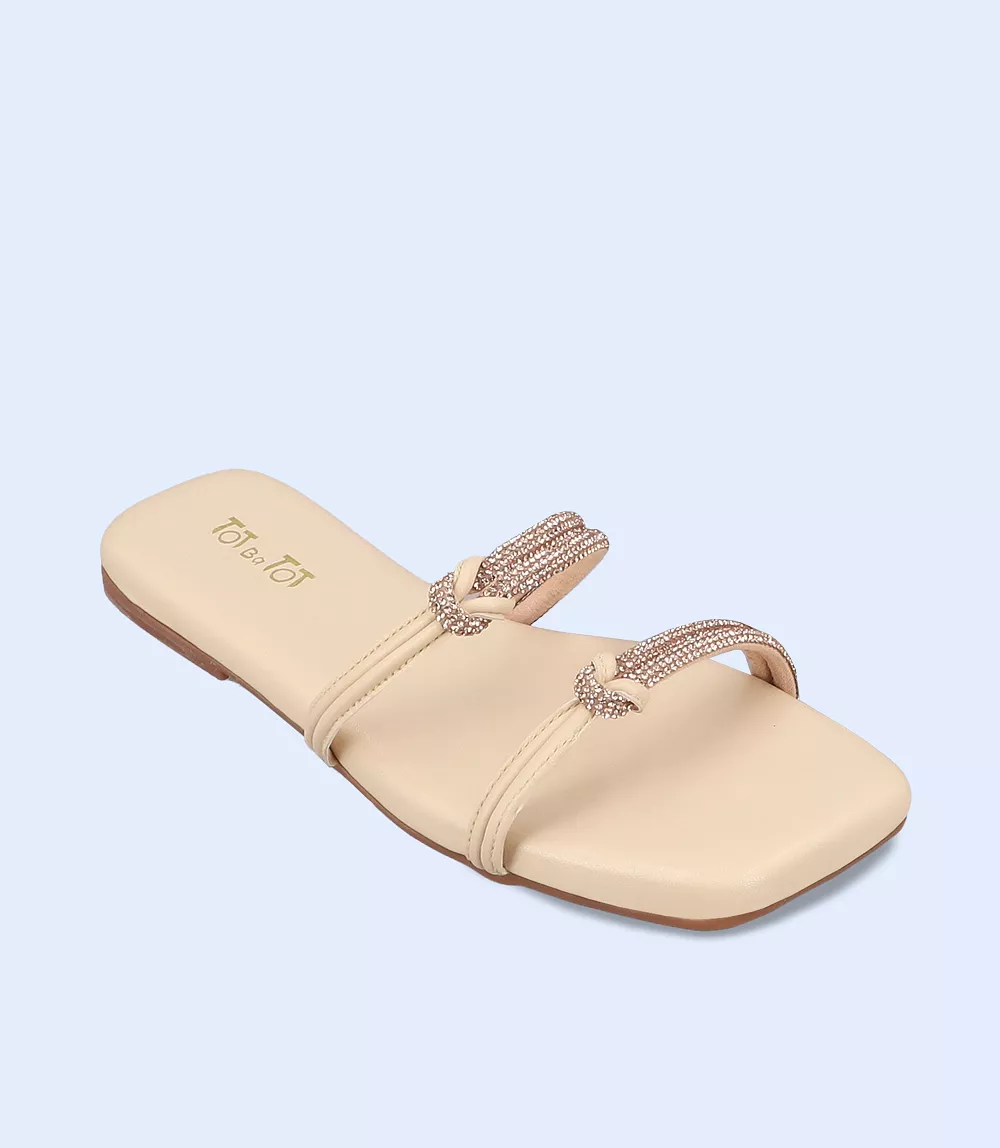 KG0113-BEIGE-Girl Slipper