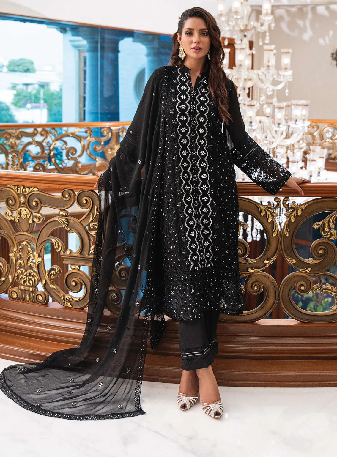 Khuwabeeda By Addee Embroidered Chiffon Stitched 3 Piece Suit - AD23KC MF-015 IQRA